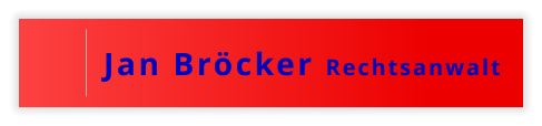 Jan Bröcker Rechtsanwalt